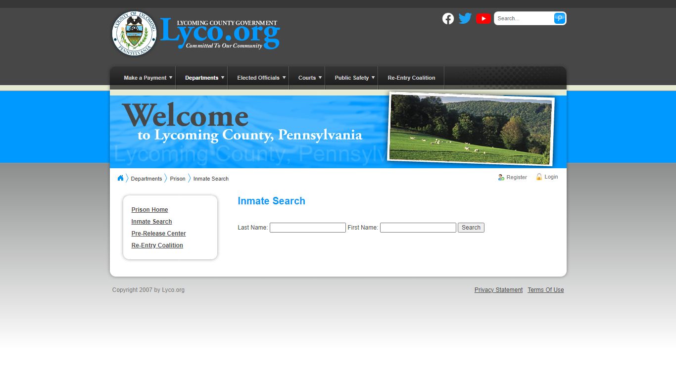 Inmate Search - Lycoming County, Pennsylvania